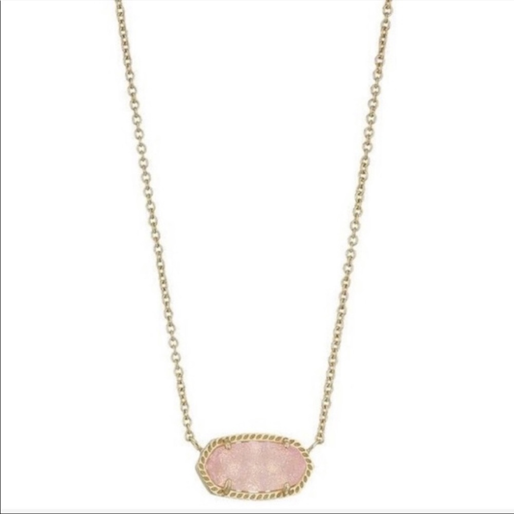 Kendra Scott elisa necklace - pink drusy